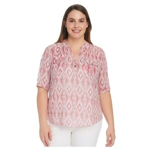 TWO by Vince Camuto Southwestern Print Top Size S